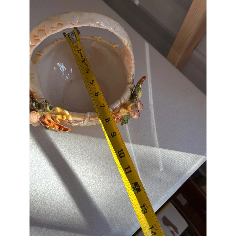 Ceramic Harvest Basket Acorn Leaf Decoration Candy Dish‎ Fall Decor